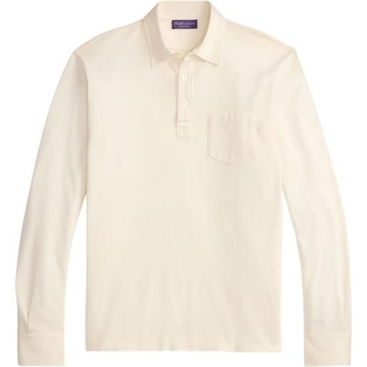 Ralph Lauren Purple Label polo con taschino - toni neutri