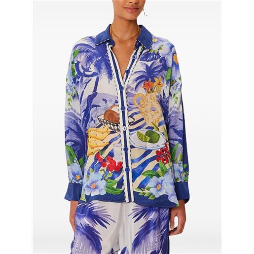 FARM Rio bermuda con stampa tropical - viola