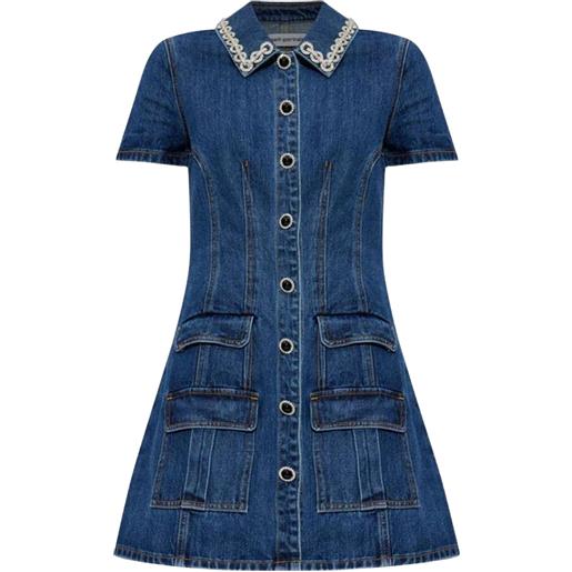 Self-Portrait abito con decorazione - blu