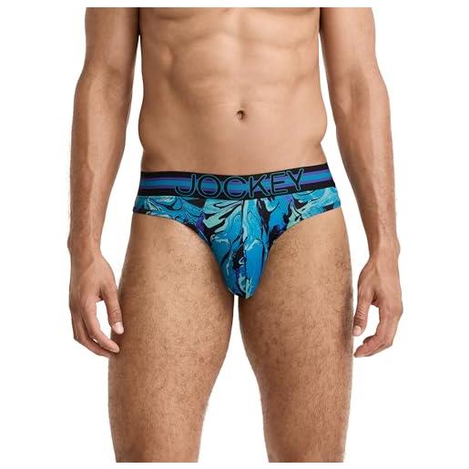 Jockey perizoma in microfibra con sacchetto di stabilità per uomo sportivo, vapore viscoso, small