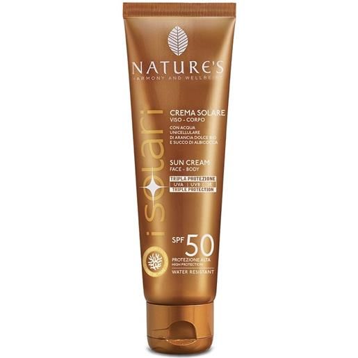 Nature's i solari crema viso corpo spf 50 75 ml edizione limitata travel size - - 943308344