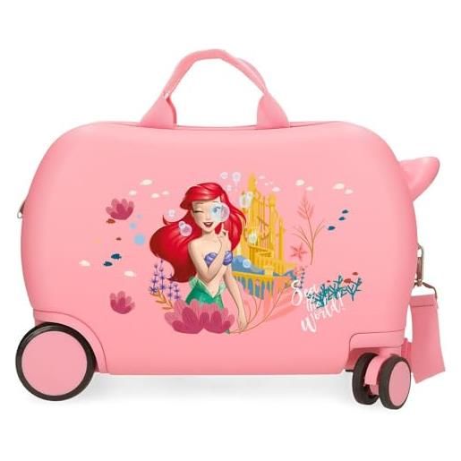 Disney joumma princess valigia per bambini rosa 45 x 31 x 20 cm rigido 1,8 kg chiusura a combinazione laterale abs 1,8 kg 27,9 l bagaglio a mano, rosa, taglia unica, valigia per bambini