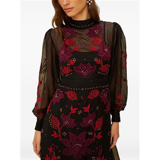 FARM Rio abito con ricamo - nero
