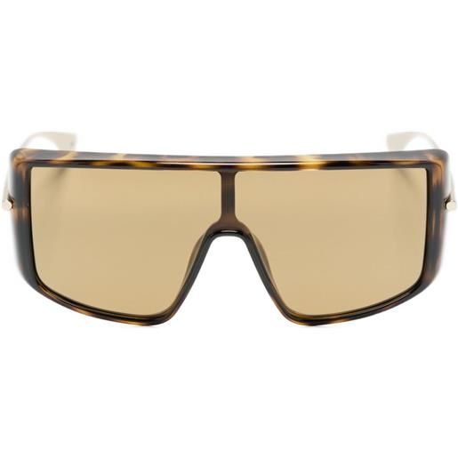 Alexander McQueen Eyewear occhiali da sole geometrici - marrone