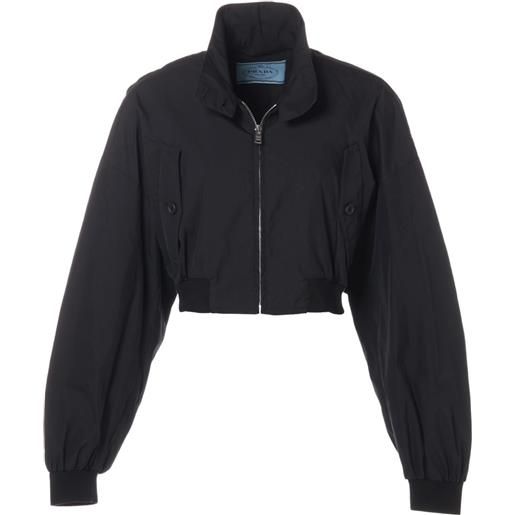 Prada Pre-Owned - giacca con logo 2022 - donna - cotone/cotone - taglia unica - nero