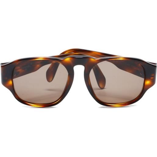 CHANEL Pre-Owned - occhiali da sole cc mark anni 1990 - donna - acetato - taglia unica - marrone