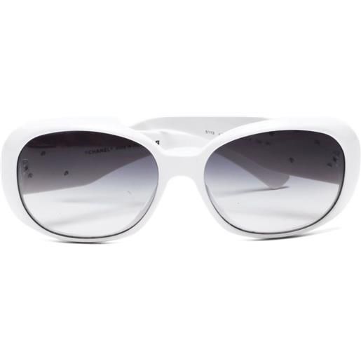 CHANEL Pre-Owned - occhiali da sole cc mark anni 2000 - donna - acetato - taglia unica - bianco