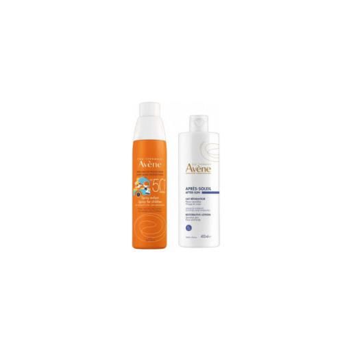 AVÈNE eau thermale avene solare spray bambino spf50+ 200 ml + ristrutturante doposole 50 ml