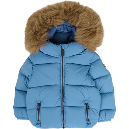 Colmar Kids giacca trapuntata con finitura in pelliccia - blu