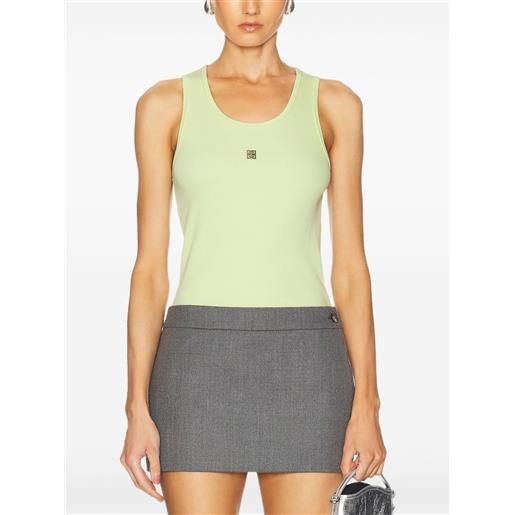 Givenchy canotta a coste con logo - verde