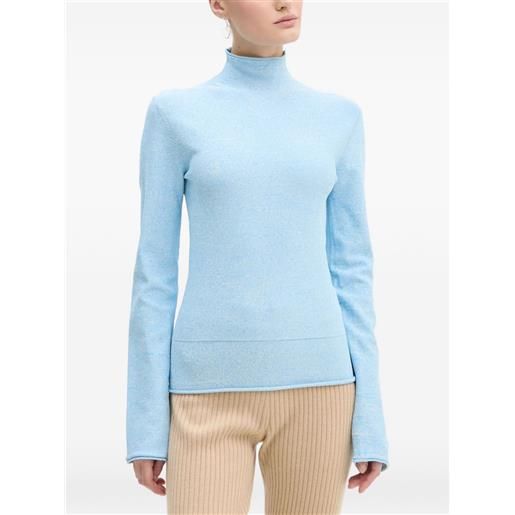 AERON top a collo alto - blu