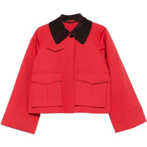 Skall Studio giacca gaby con colletto a coste - rosso