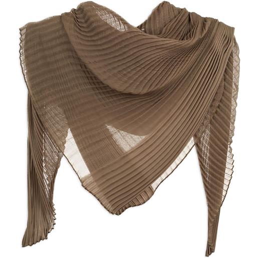 Giorgio Armani foulard plissettato - marrone