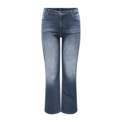 ONLY Carmakoma carwilly hw wide dnm tai422 noos pantaloni, special blue grey denim, 54w x 32l donna