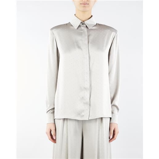 ACTUALEE camicia in raso con strass all over