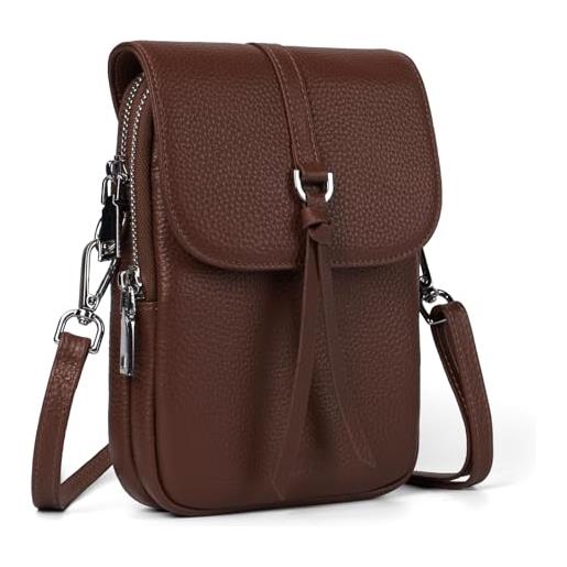 Borsa a tracolla piccola in pelle trapuntata