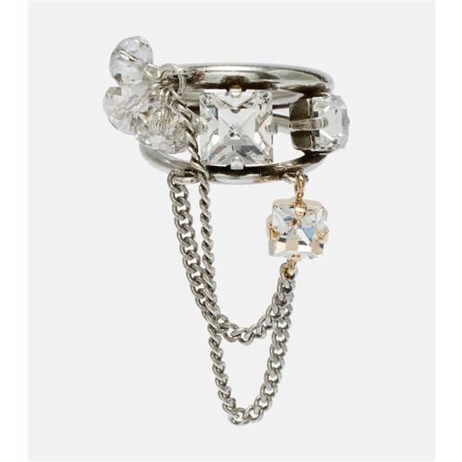 Isabel Marant anello con cristalli e catena