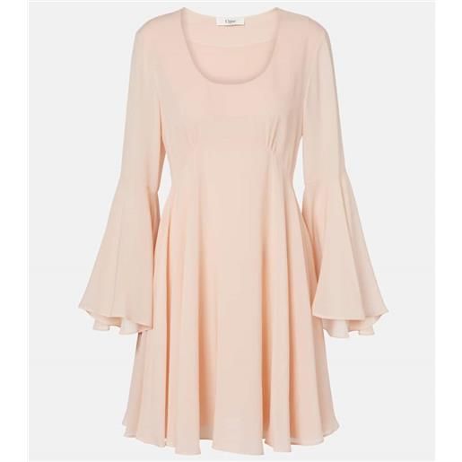 Chloe chloã© abito corto in georgette di seta