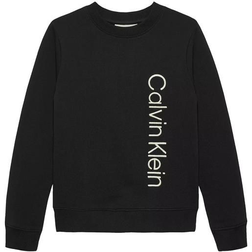 CALVIN KLEIN felpa girocollo scritta lato bambino