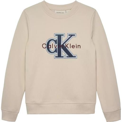 CALVIN KLEIN felpa girocollo logo bambino