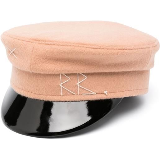 Ruslan Baginskiy cappello baker boy con ricamo - toni neutri