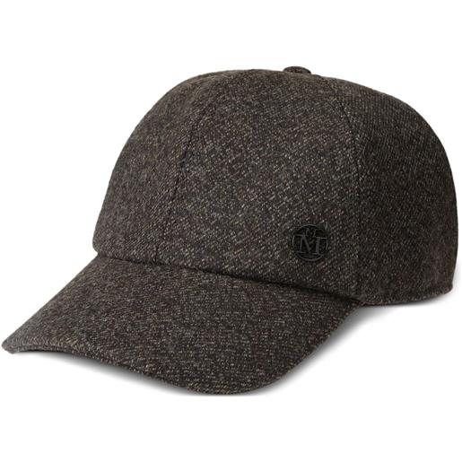 Maison Michel cappello da baseball tiger con applicazione - marrone