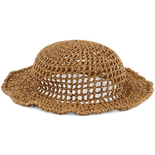 Giorgio Armani cappello estivo all'uncinetto - toni neutri