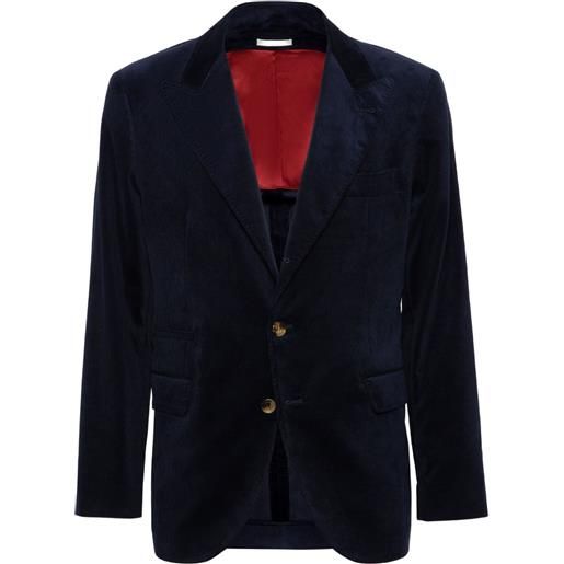Brunello Cucinelli blazer con due bottoni - blu