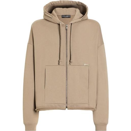 Dolce & Gabbana felpa con cappuccio e zip - toni neutri