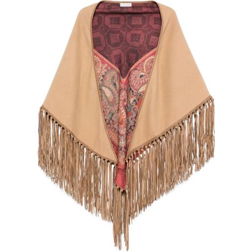 Pierre-Louis Mascia scialle con frange - toni neutri