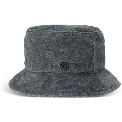 Maison Michel cappello bucket denim - grigio