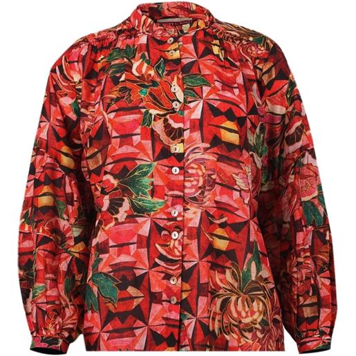 Chufy camicia a fiori a maniche lunghe - rosso
