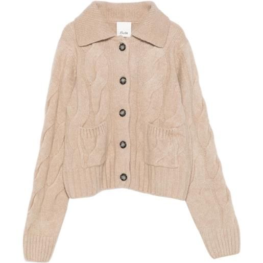 Allude cardigan in maglia a trecce - toni neutri