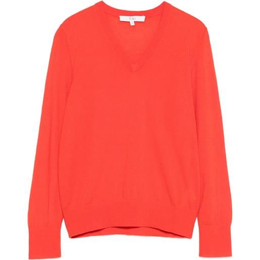 Tibi maglione con scollo a v - rosso