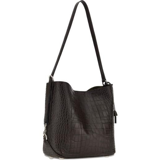 Hogan borsa a spalla in pelle piccola - marrone