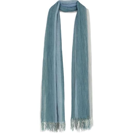 Giorgio Armani sciarpa con frange - blu