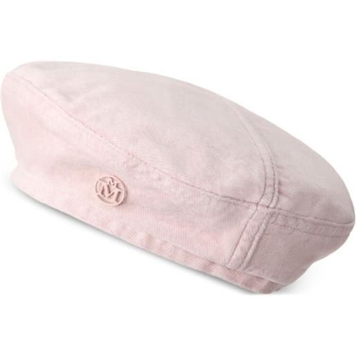 Maison Michel basco con placca logo - rosa