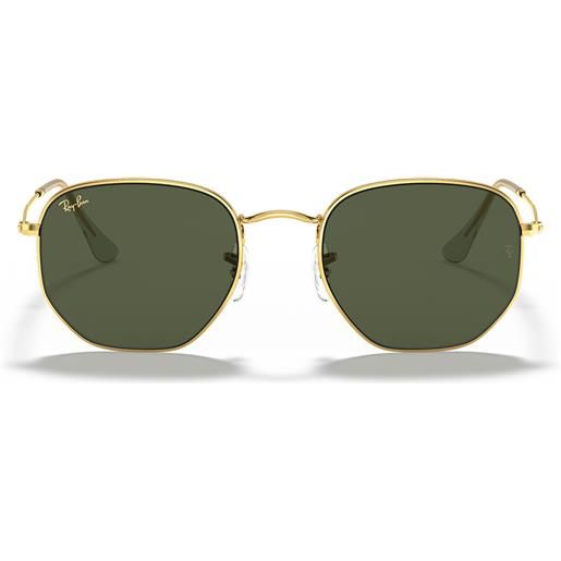 Ray-Ban occhiali da sole rb3548 919631 hexagonal oro/verde g-15 unisex