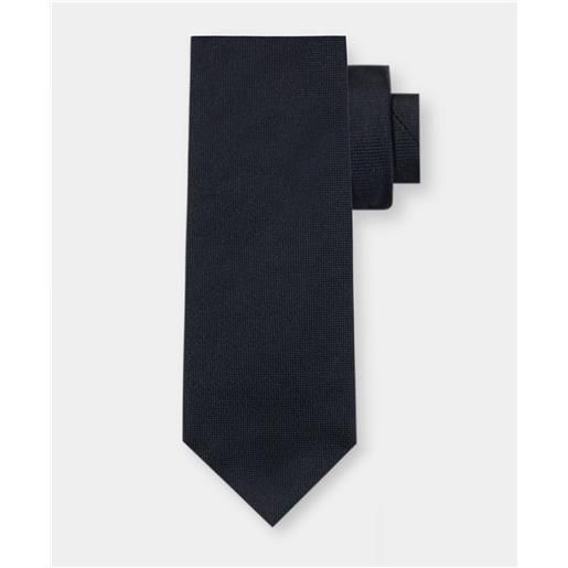 Brooks Brothers hopsack silk tie navy