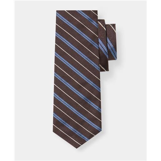 Brooks Brothers regimental silk tie brown