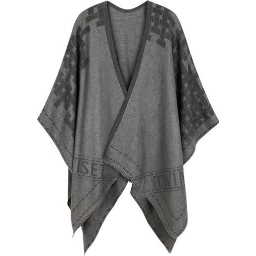 TWINSET poncho twinset in tessuto fantasia