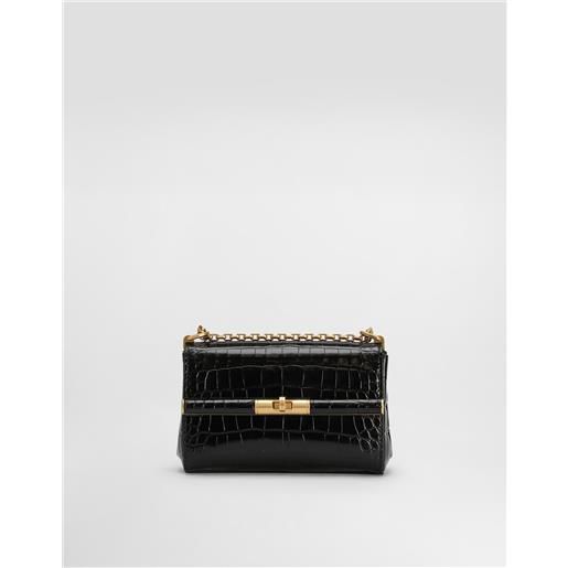 Dolce & Gabbana borsa city mini marlene in alligatore lucido