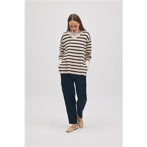 Ysabel Mora pantaloni cargo casual blu navy