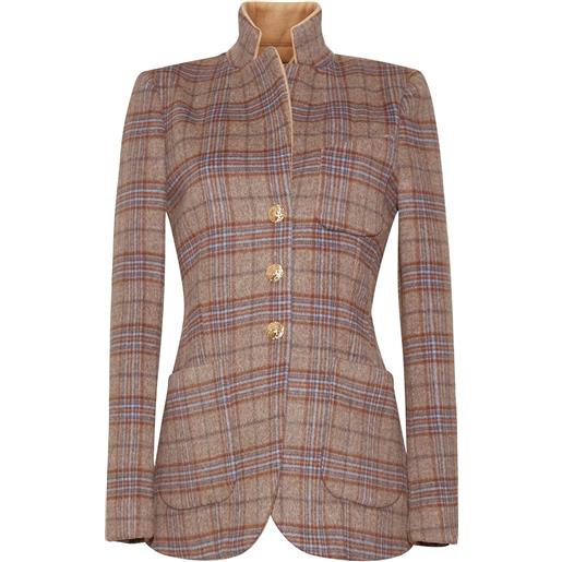 Cara Cara blazer ross a quadri - grigio