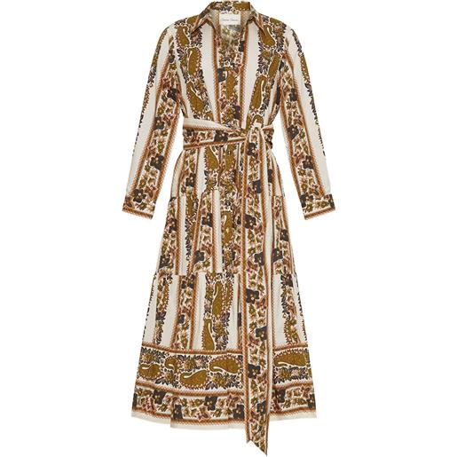 Cara Cara abito midi lolita con stampa paisley - toni neutri