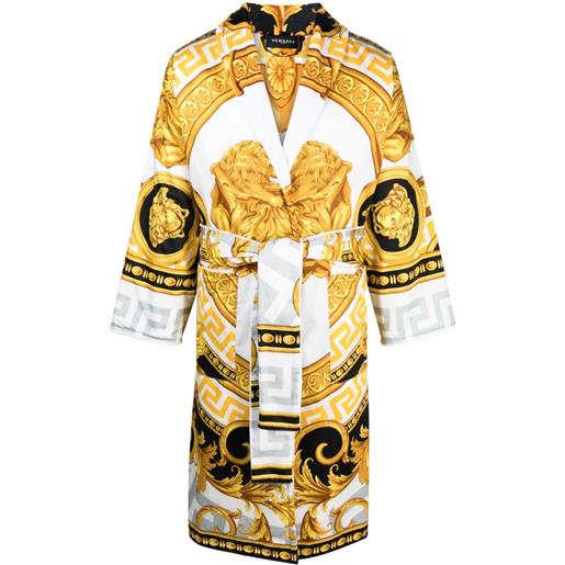 Versace cappotto barocco con stampa - bianco