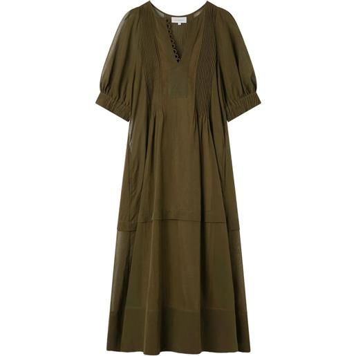 Lee Mathews abito skye con maniche a palloncino - verde