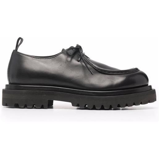 Officine Creative stringate con effetto lucido - nero