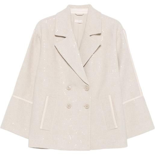 LIU JO blazer con paillettes - toni neutri