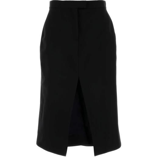 Alexander McQueen gonna con spacco - nero